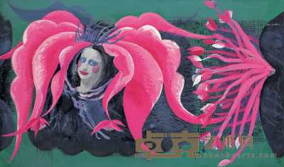李山 1989年作 胭脂系列—蒙娜丽莎—2 110×188cm